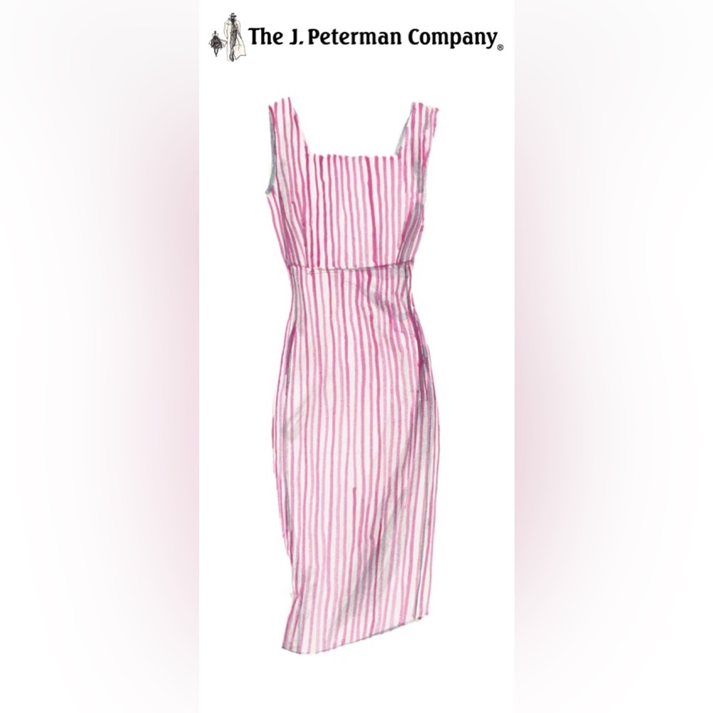 🏷️*Price Drop* NWT J. Peterman Florentine Pink Seersucker Sleeveless Dress Sz 18